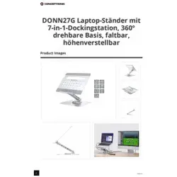 CONCEPTRONIC Laptop Halterung inkl Docking,HDMI,100WP DONN27G