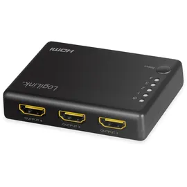Logilink HDMI-Splitter 1x4-Port, 4K/30 Hz, HDCP CEC, slim,