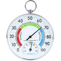 Thermometer-Hygrometer, Gewächshaus-Hygrometer-Aluminiumlegierung mit hängendem Ring für die Gewächshauspflanzung im Haushalt