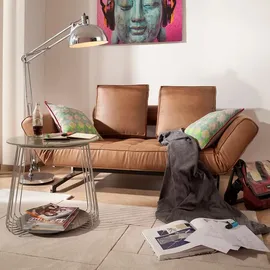 Innovation Living Schlafcouch Leder 2-Sitzer Braun