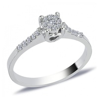 EinStein Diamant Verlobungsring Diamant Solitär Ring mit 0,35 Carat Effekt weiß 51 (16,2 mm)
