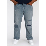 Levis Straight-Jeans »501«, Gr. 44, Länge 34, light indigo destructed, , 99855663-44 Länge 34