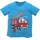 Kidsworld T-Shirt "Mit coolem FEUERWEHR Druck", Jungen, Gr. 128/134, blau (türkis), Single Jersey, Obermaterial: 100% Baumwolle, bedruckt, Basic, Rundhals, Shirts T-Shirt, Kurzarm, Basic-Passform, mit stylischem Druck, Rundhalsausschnitt