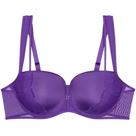 Triumph Balconette-BH "Palina Moonlight Kiss", Damen, Gr. 75, Cup C, lila (lila haze), Spitze, Obermaterial: 62% Polyester, 25% Polyamid, 13% Elasthan, BHs Balconette-BH, Triumph x Palina Rojinski, gefütterte Spacer-Cups, Spitze, Glitzergarn