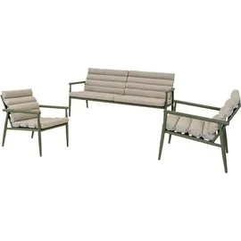 Lesli-Living Lesli Living Lounge-Set "Harper Olive" olivgrün/beige