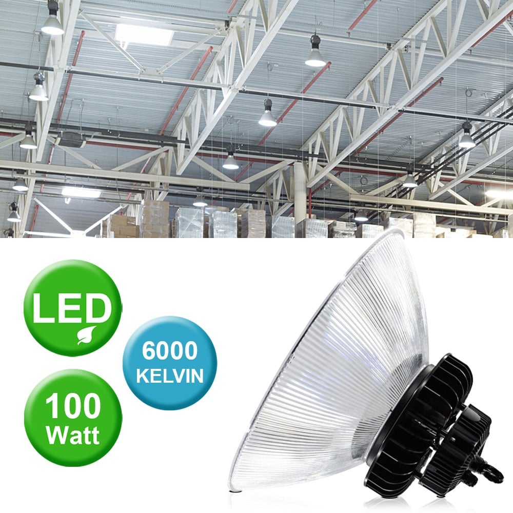 LED 100W  Hänge Leuchte Lager Hallen Highbay Light Tages Licht Industrie Lampe