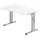 bümö Schreibtisch O-Serie 120x80 cm Weiß / Silber