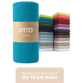 OTTO home Spannbettlaken Physalis Jersey 140 x 200 cm türkis