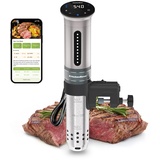 KitchenBoss Sous Vide Stick Garer: 1100W Präzisionskocher Wi-Fi Sous Vide Stick App-Steuerung Sous Vide Stab Zirkulation 40°C-90°C IPX7 Wasserdicht LED Touch Display Ultra-leise Tauchzirkulator