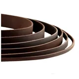Auroris Bastelnaturmaterial 1m flaches Lederband Lederriemen Farbe dunkelbraun Breite wählbar braun 1,0 cm