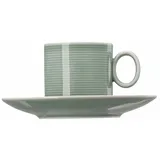 Thomas Porzellan Tasse Loft Colour Moss Green Kaffeetasse 2tlg., Porzellan grün