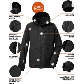 KILLTEC KSW 55 MN SKI JCKT Skijacke Schwarz M