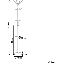 Beliani Garderobenständer CLAXTON Schwarz