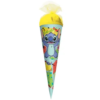 ROTH Schultüte, Disney Stitch, 22 cm, rund, Tüllverschluss