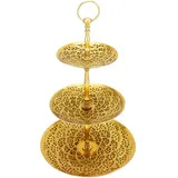 Marrakesch Orient & Mediterran Interior Orientalische Etagere Cupcake Ständer Aghdas Gold - 50 x 30cm