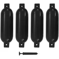 vidaXL Bootsfender 4 Stk. 51 x 14 cm PVC Schwarz