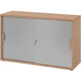 bümö Aktenschrank 120 x 74,8 x 40 Nussbaum/Silber