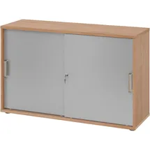 bümö Aktenschrank 120 x 74,8 x 40 Nussbaum/Silber
