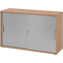 bümö Aktenschrank 120 x 74,8 x 40 Nussbaum/Silber