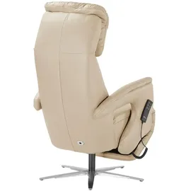 Hukla Relaxsessel Pierre Leder 75 x 126 x 177 cm Beige elektrisch