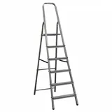 Alpfa Aluminium-Haushaltsleiter Trittleiter 6 Stufen