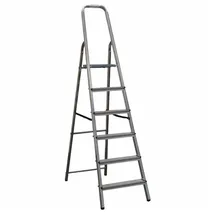 Alpfa Aluminium-Haushaltsleiter Trittleiter 6 Stufen
