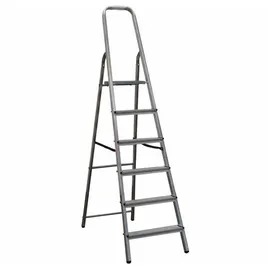 Alpfa Aluminium-Haushaltsleiter Trittleiter 6 Stufen