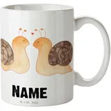 Mr. & Mrs. Panda Personalisierte Tasse Schnecken Liebe - Personalisierte Geschenke, Namen, Verlobung, Pärchen, große Liebe, Ehemann, Tasse mit Namen,