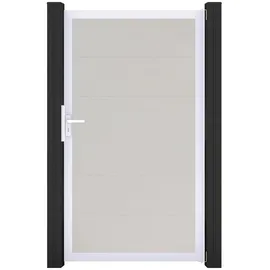 GROJA Steckzaun Tor BasicLine Universal-DIN EV1 Weiß