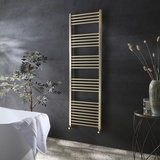 Flacher Badheizkörper 160cm x 50cm aus Edelstahl in Gold-Finish - Quo Hudson Reed