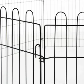 PawHut Welpenauslauf Freilaufgehege 71x61 cm Schwarz