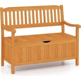 Gartenbank aus Holz mit Stauraum, 2-Sitzer, 360 kg Tragkraft