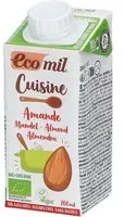 Ecomil Cuisine amande sans sucres Bio 200 ml Lait