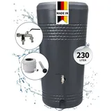 4rain MILO 2in1 Regentonne 230 l graphite grey