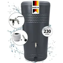 4rain MILO 2in1 Regentonne 230 l graphite grey