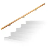 Relaxdays Handlauf Holz 200 cm Buche