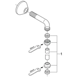 Grohe Abgangsbogen 12407 Chrom
