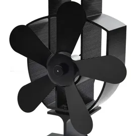 vidaXL Kaminventilator mit 5 Blättern 8 x 22,5 cm schwarz