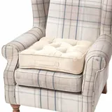 Homescapes Sitzkissen 50 x 50 x 10 cm creme 1 St.