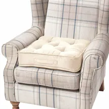 Homescapes Sitzkissen 50 x 50 x 10 cm creme 1 St.