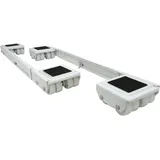 Select Hardware Ausziehbare Möbelrollen für Haushaltsgeräte, max. Belastung 545 kg, verstellbare Länge 40–63,5 cm, (2er-Pack) weiß