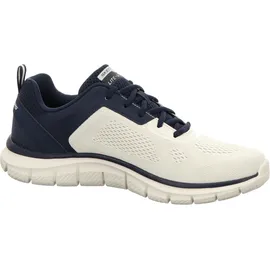 SKECHERS Track Off White Engineered Mesh / Pu / Navy Trim 40