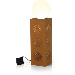 None Xxxl Dekosäule, Rost, Metall, 23x84x23 cm, Wohnzimmer, Wohnzimmertische, Blumenständer