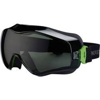 Univet - Vollsichtbrille mit Antibeschlag-Schutz, inkl. UV-Schutz Schwarz, Grün EN 166,