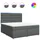 vidaXL Boxspringbett 180 x 200 cm Dunkelgrau