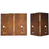 Ecke für Rasenkante Metall - Passend zu unseren 120cm Langen Rasenkanten - 2er Set Ecke für Beeteinfassung Metall - Höhe 13,5 cm - Ideal für Garten Beeteinfassung & Wegbegrenzung – Cortenstahl