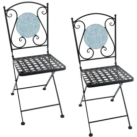 Hti-Living Celia Gartenstuhl 35 x 37 x 89 cm blau 2 St.