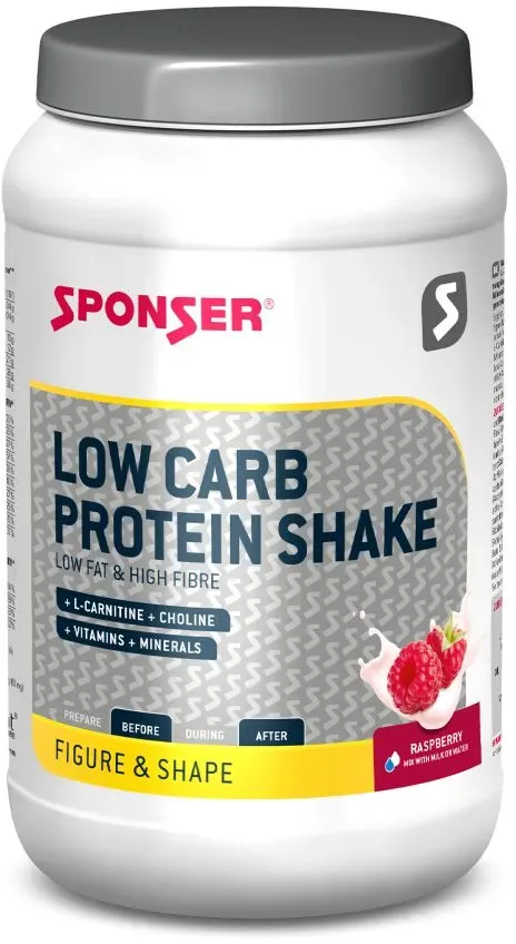 Sponser Unisex Low Carb Protein Shake - Raspberry (550g)