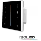 ISOLED Sys-Pro weißdynamische 4 Zonen Einbau-Touch-Fernbedienung + DMX Output, schwarz, 230V