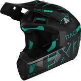FXR Clutch Evo 2023 Snowmobil Helm, schwarz-grün, Größe XL für Männer